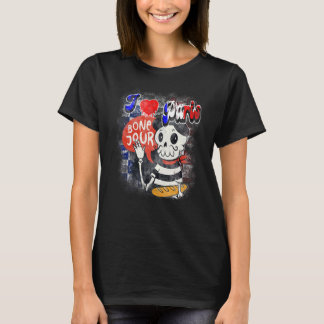 Camiseta Bonjour Cute fanático del deporte francés ciclismo