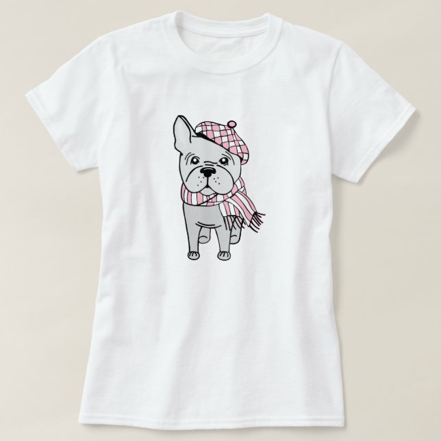 Camiseta Bonjour Fancy Bulldog francés T-Shirt (Diseño del anverso)