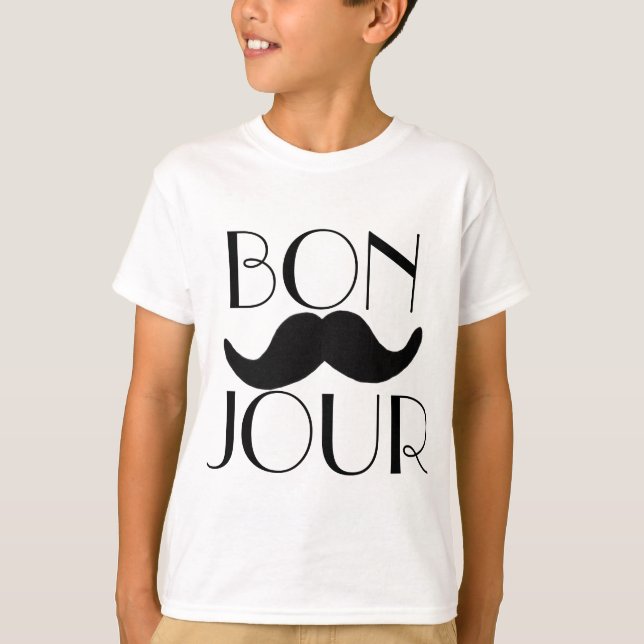 Camiseta BONJOUR Moustache (Anverso)
