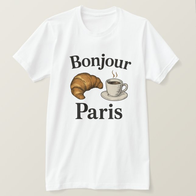 Camiseta Bonjour Paris (Anverso del diseño)