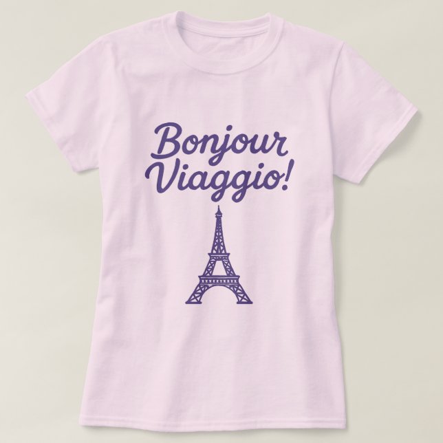 Camiseta ¡Bonjour Viaggio! (Diseño del anverso)