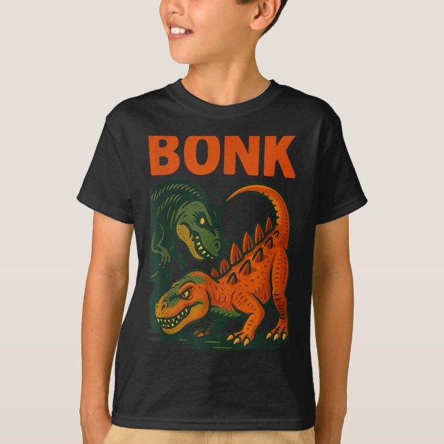 Camiseta Bonk Dinosaur Funny Prehistoric Humor Design  (Anverso)
