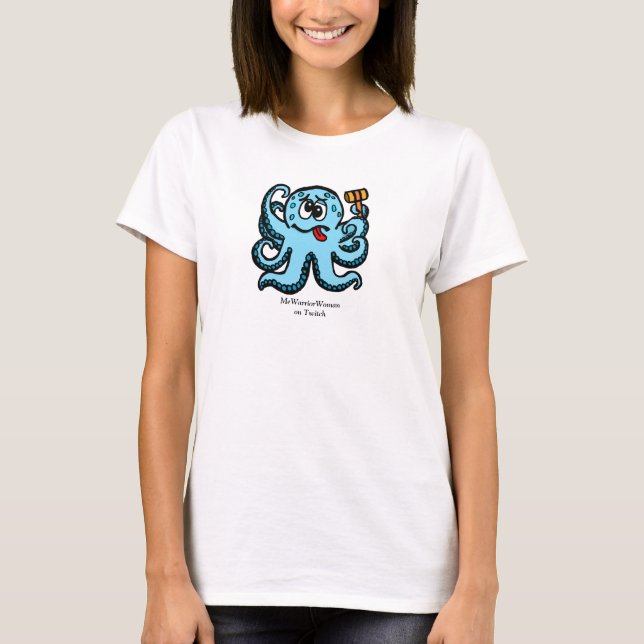 Camiseta Bonk Octopus, Mujer MeWarrior en Twitch (Anverso)
