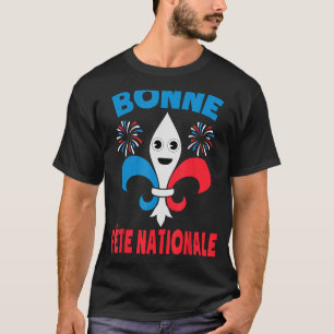 Camiseta Bonne Fête Nationale Shirale Bastille Day Fleur De