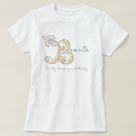 Camiseta Bonnie chicas B nombre que significa 'monograma te