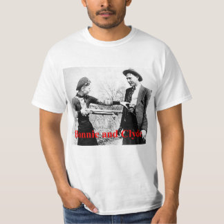 Camiseta Bonnie y amantes cruzados estrella de Clyde o qué