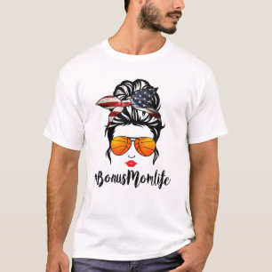 Camiseta Bono de baloncesto Mamá Vida Desordenada Bandera A