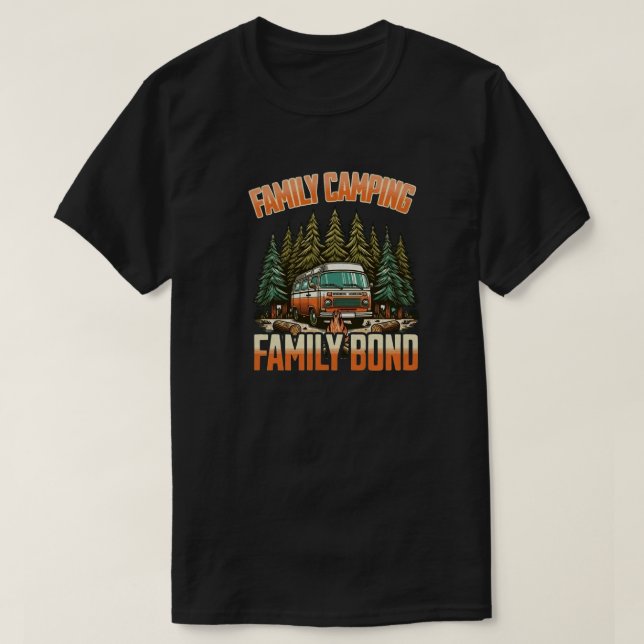 Camiseta Bono de camping familiar: diversión al aire libre  (Diseño del anverso)