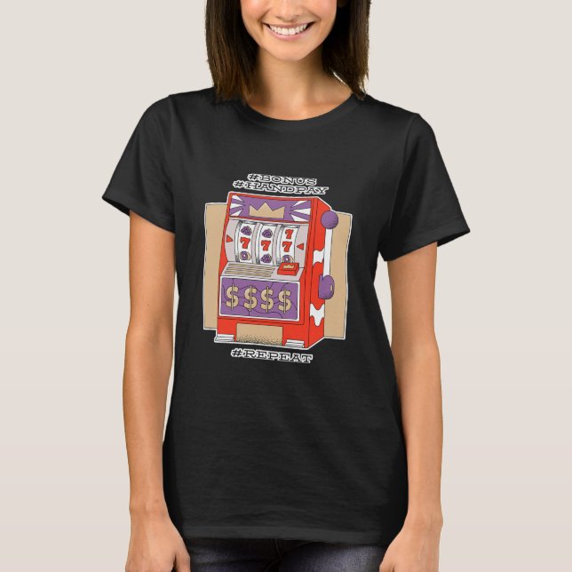 Camiseta Bono de Casino Lucky de Slot Machine (Anverso)