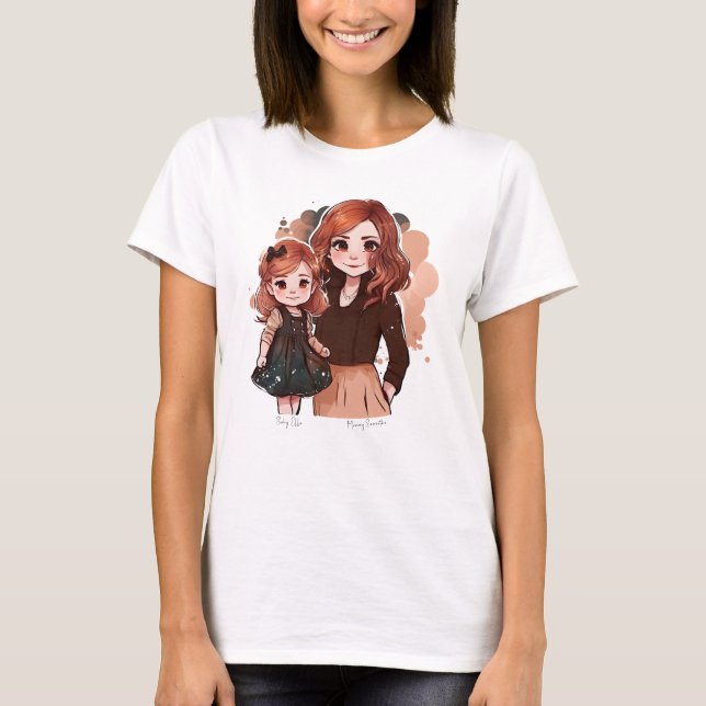 Camiseta Bono de mamá y hija Adorable (2) (Anverso)
