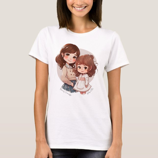 Camiseta Bono de mamá y hija Adorable (4) (Anverso)