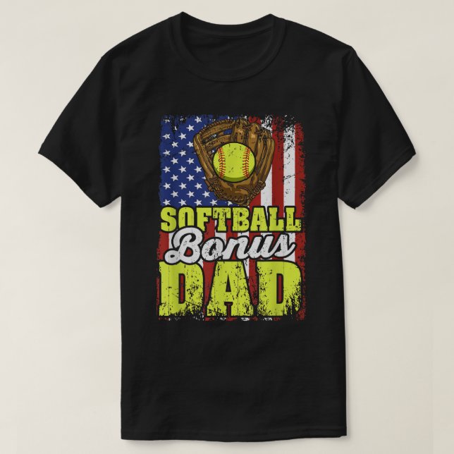 Camiseta Bono de Softbol Bono de Béisbol de papá jugador de (Diseño del anverso)