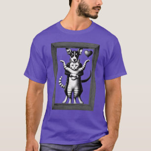 Camiseta Bono irrompible: Dúo de perro y gato