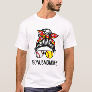 Camiseta Bono Mamá Vida Softball Béisbol Mess del Día de la