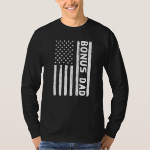 Camiseta Bono retro angustiado papá Stepdad Bandera estadou