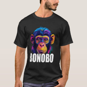 Camiseta Bonobo Cara de Mono Colorida Amante de los Animale