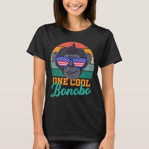 Camiseta Bonobo chimpanzee bandera de EE.UU. Día Mundial de