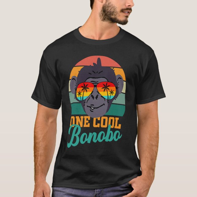 Camiseta Bonobo chimpanzee tropical sunglasses  men women k (Anverso)