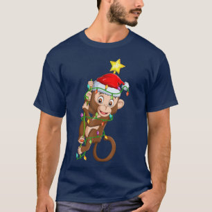 Camiseta Bonobo Iluminando árbol de navidad coincidiendo co