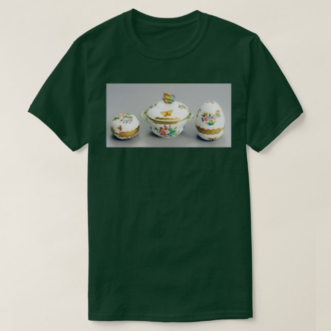 Camiseta Bonos de cerámica herendi tradicionales de Hungría (Diseño del anverso)