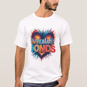 Camiseta Bonos inquebrantables - Arte cardíaco audaz y vibr
