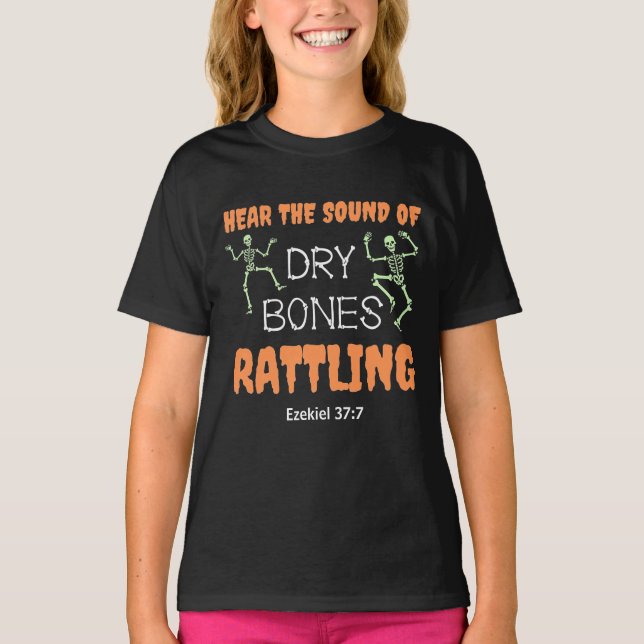Camiseta BONOS SECOS DE Halloween cristianos RATTTLING para (Anverso)
