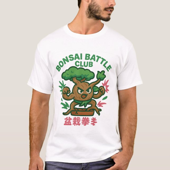 Camiseta Bonsai Battle Club – Fierce Roots, Calm Mind (Anverso)