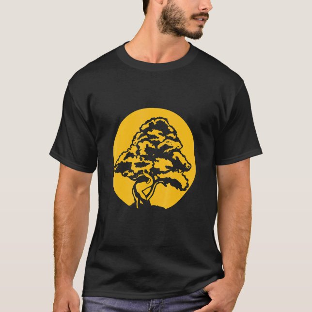 Camiseta Bonsai con puesta de sol