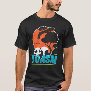 Camiseta Bonsai dulce panda durmiendo árboles japoneses Zen