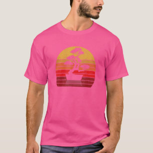 Camiseta Bonsai Naturaleza retro vintage japonesa del atard