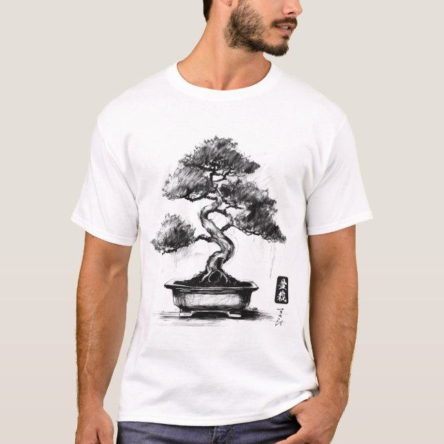Camiseta bonsai-sketch (Anverso)