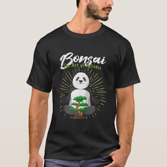 Camiseta Bonsai The Of Patience Japan Zen Panda Baseball (Anverso)