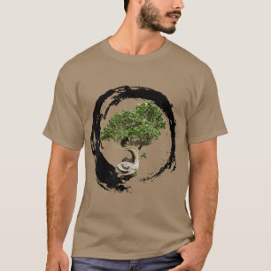 Camiseta Bonsai Tree Enso Circle Calligraphy Zen