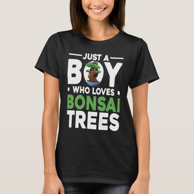 Camiseta Bonsai Tree Owner Just A Boy Who Loves Bonsai Tree (Anverso)
