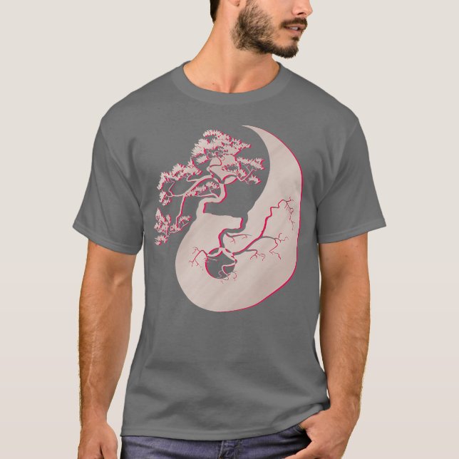 Camiseta Bonsai Tree Tradición japonesa Yin Yang Zen Yoga (Anverso)