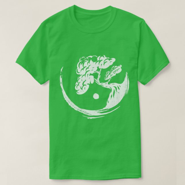 Camiseta Bonsai Tree Yin Yang Japan Buddha Yoga Meditation  (Diseño del anverso)