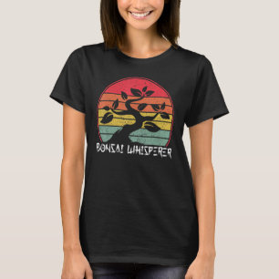 Camiseta Bonsai Whisperer Tradición japonesa Retro Jardín