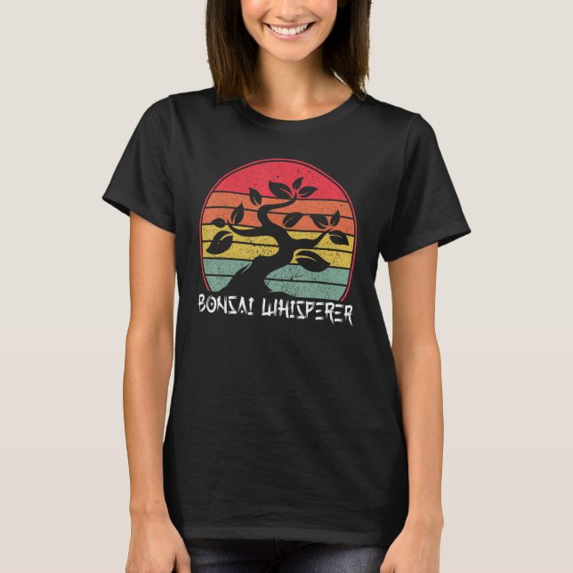 Camiseta Bonsai Whisperer Tradición japonesa Retro Jardín (Anverso)