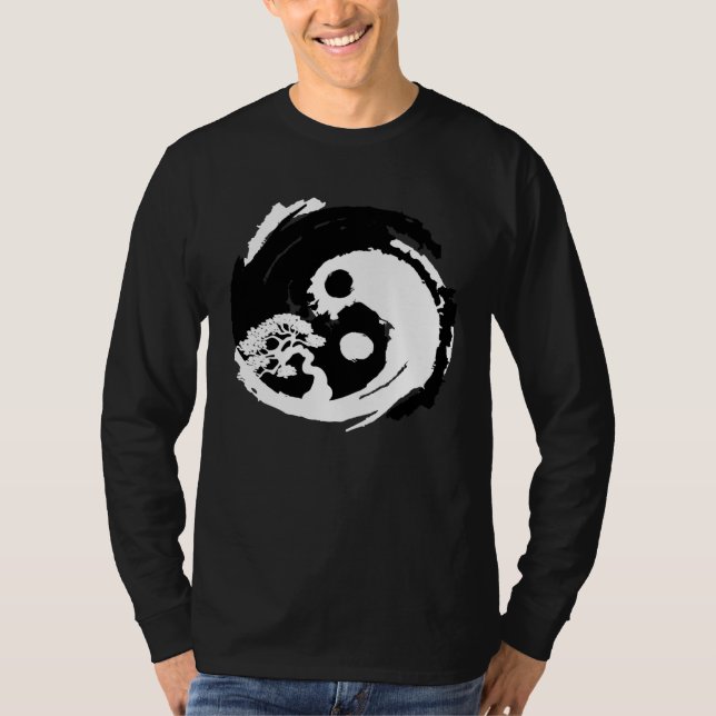 Camiseta Bonsai Yin Yang Meditation Spirituality Zen Om (Anverso)