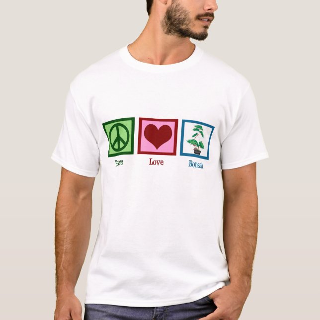 Camiseta Bonsais del amor de la paz (Anverso)
