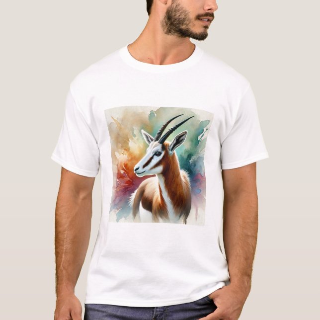 Camiseta Bontebok in watercolor 220924AREF116 - Watercolor (Anverso)