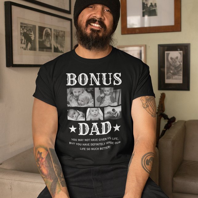 Camiseta Bonus Dad 5 Photo T-Shirt (Subido por el creador)