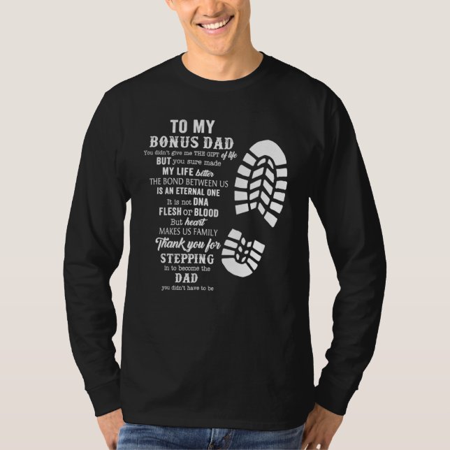 Camiseta Bonus Dad De Stepdad Para Hija (Anverso)