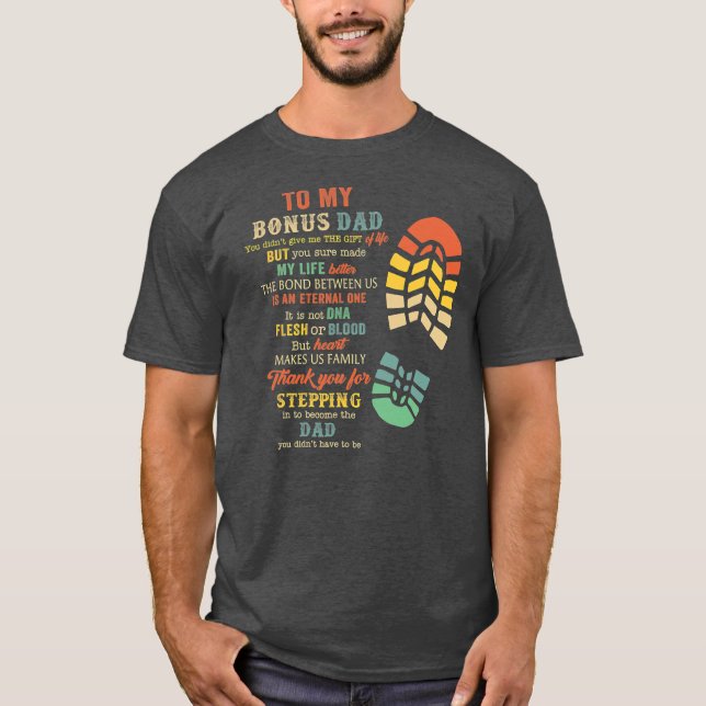 Camiseta Bonus Dad Father's Day Gift From Stepdad For (Anverso)