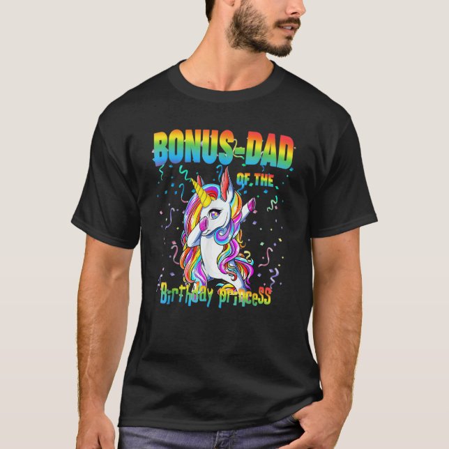 Camiseta Bonus Dad Of Birthday Princess Cute Dabbing Un (Anverso)