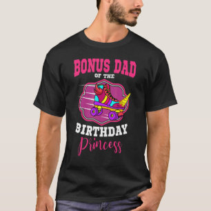 Camiseta Bonus Dad Of Birthday Princess Roller Skates S