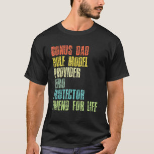Camiseta Bonus Daddy Fathers Day Step Dad Husband Protector