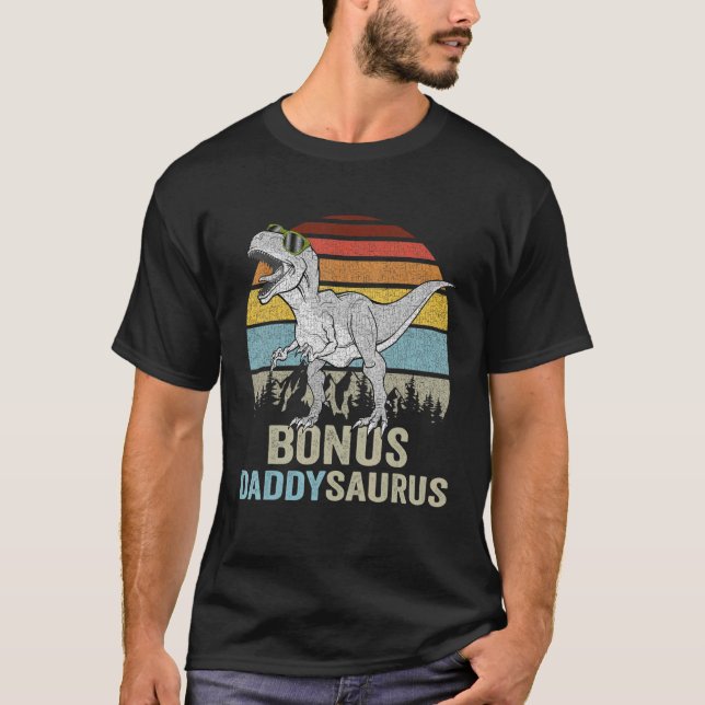 Camiseta Bonus Daddysaurus Rex Daddy Saurus Dino Stepdad Di (Anverso)