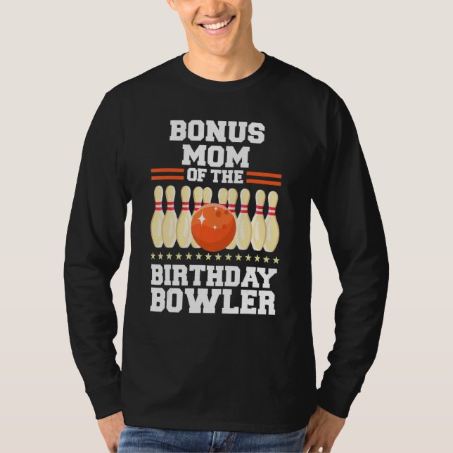 Camiseta Bonus Mamá De La Parte De Bola De Cumpleaños Bowle (Anverso)
