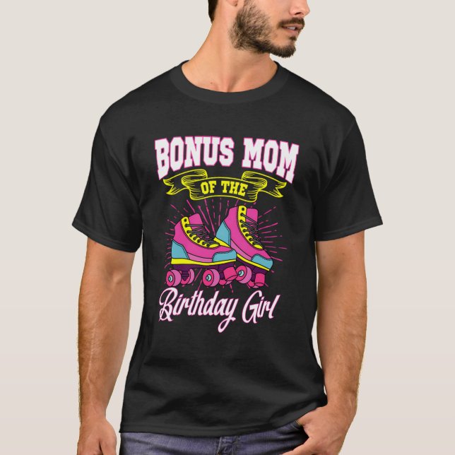 Camiseta Bonus Mamá Del Día Del Cumpleaños Chica Roller Ska (Anverso)